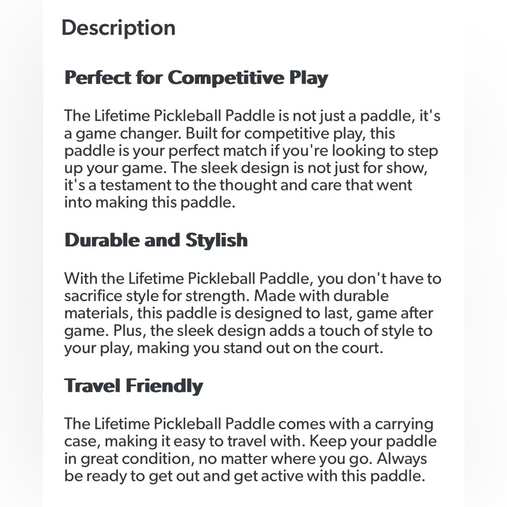 Pickle Ball Paddle - Picture 2 of 3